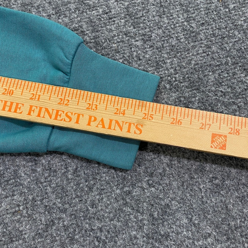 Adidas 3D Retro 70s Striped Logo Hoodie Mens Small Powder Teal Disco Groovy NWT - Picture 13 of 16